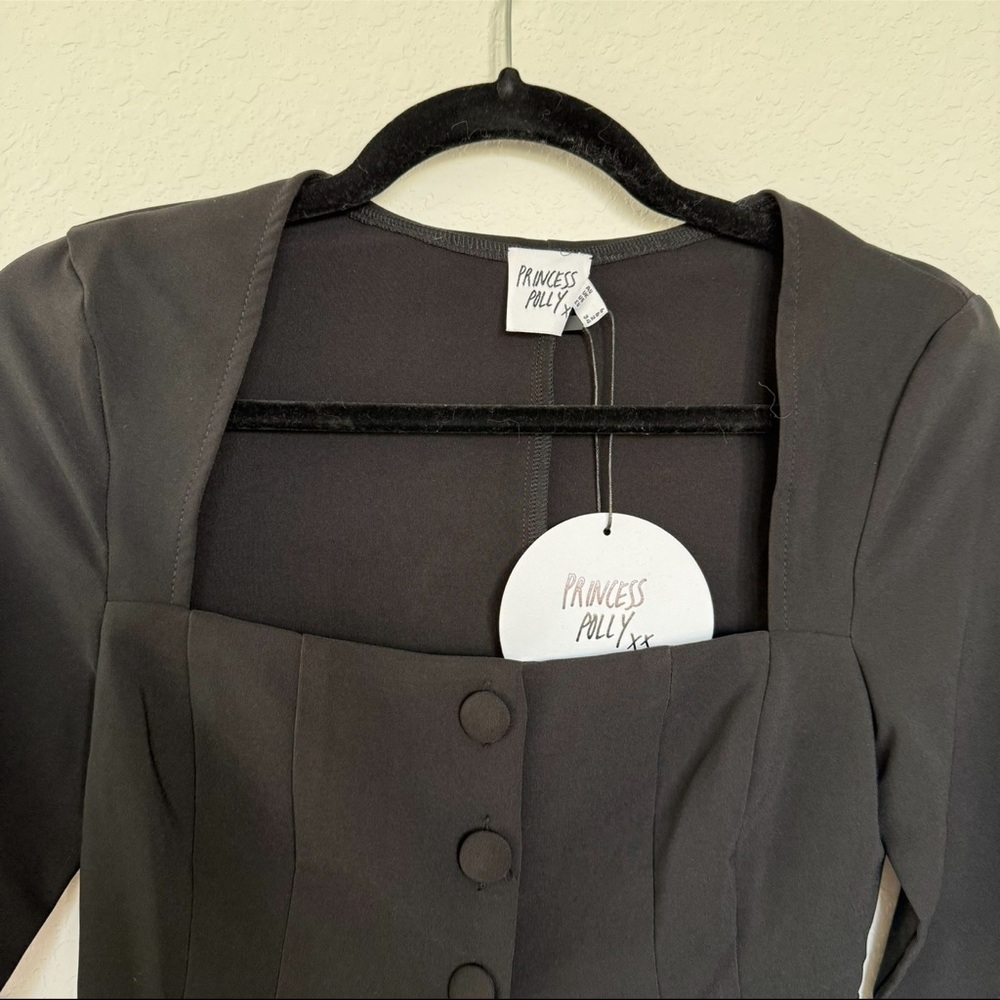 Princess Polly Black Tailored Long Sleeve - Picture 6 of 7